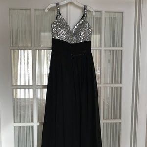 Black Sequin Prom Dress